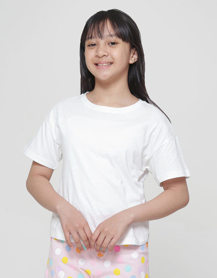 Nevada Boxy Plain Kaos Anak Perempuan