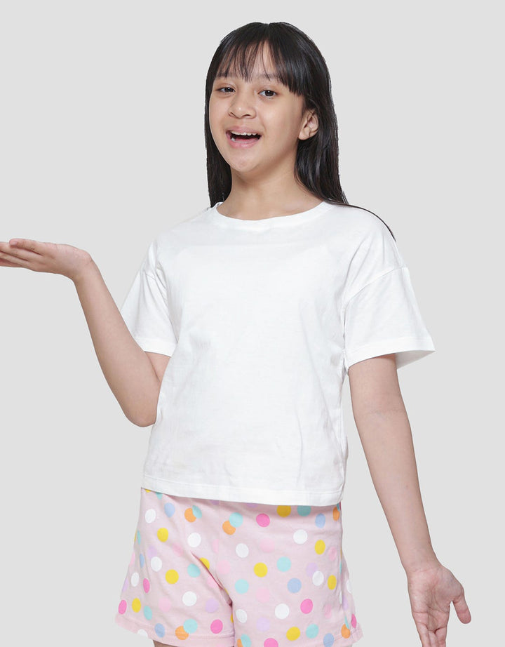 Nevada Boxy Plain Kaos Anak Perempuan