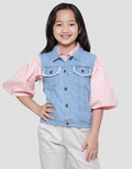 Little M Drop Needle 1 Vest Denim Anak Perempuan