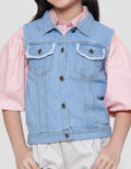 Little M Drop Needle 1 Vest Denim Anak Perempuan