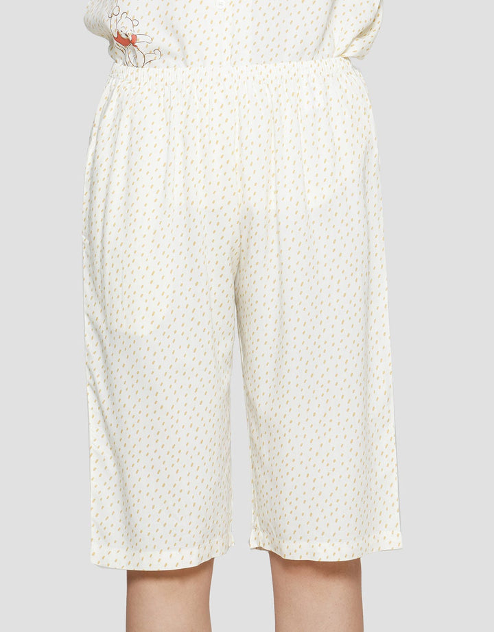 Disney Pooh Rainy Rayon Baju Tidur Set Capri Wanita