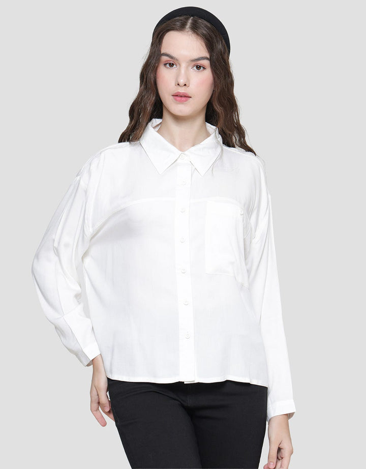 Nevada Rayon Twill Pocket Kemeja Wanita