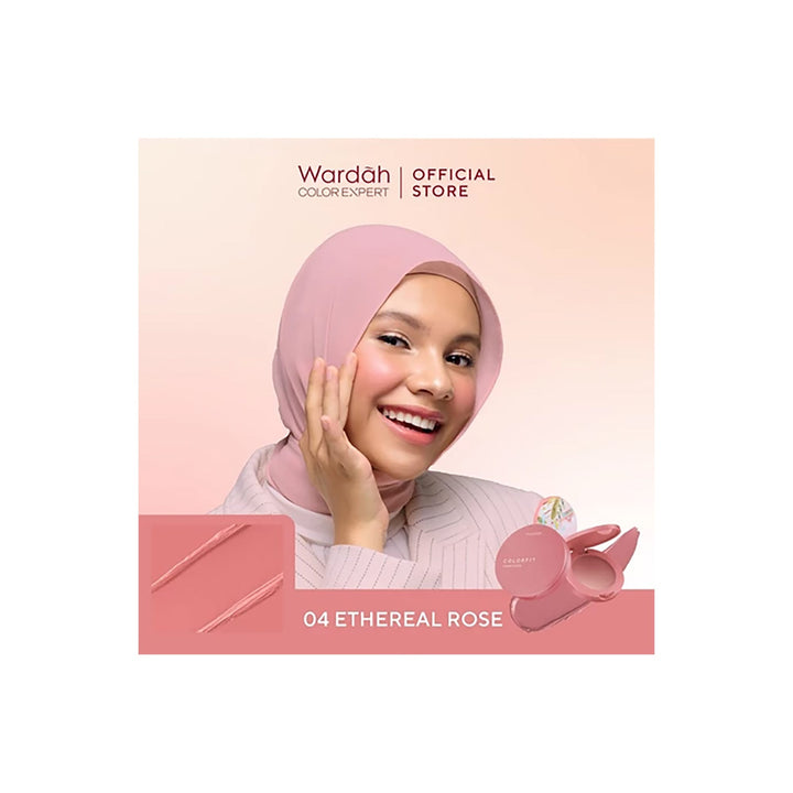 Wardah Colorfit Blush 04 Ethereal Rose 3 g