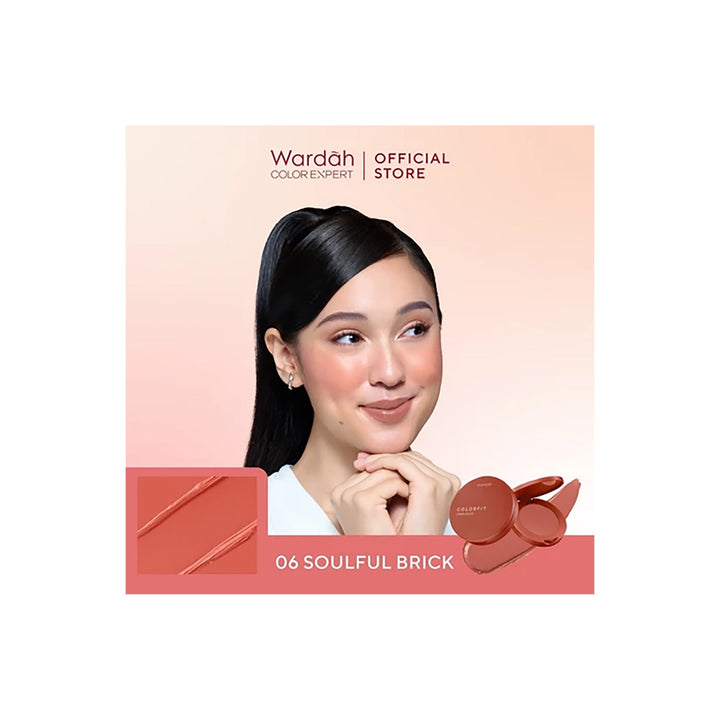 Wardah Colorfit Blush 06 Soulful Brick 3 g