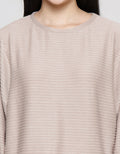 St. Yves Stripy Texture Knit Women's 7/8 T-Shirt
