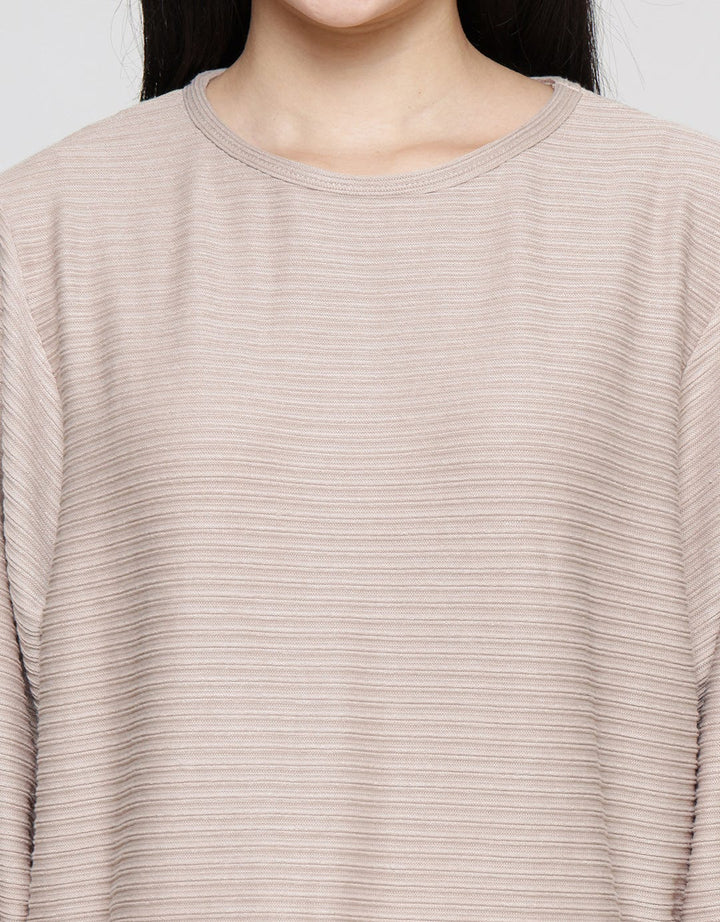 St. Yves Stripy Texture Knit Women's 7/8 T-Shirt
