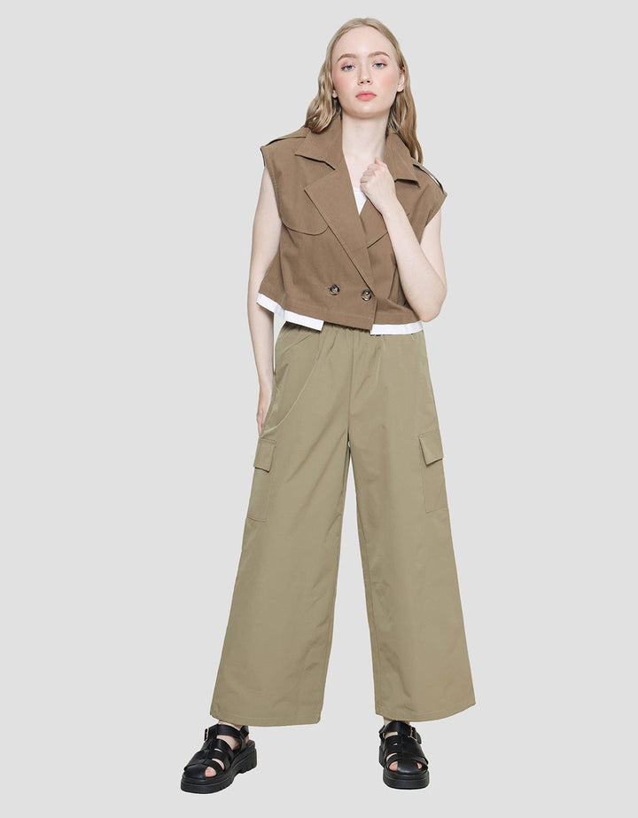 American Jeans Sleeveless With Double Button Vest for Women