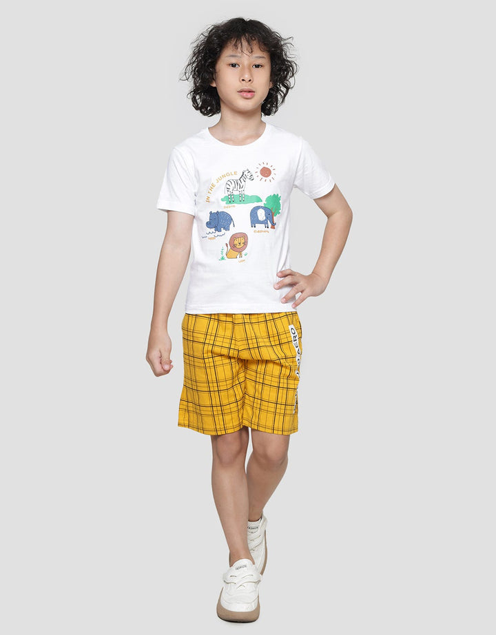 Little M Animal In The Jungle Kaos Lengan Pendek Anak Laki-Laki