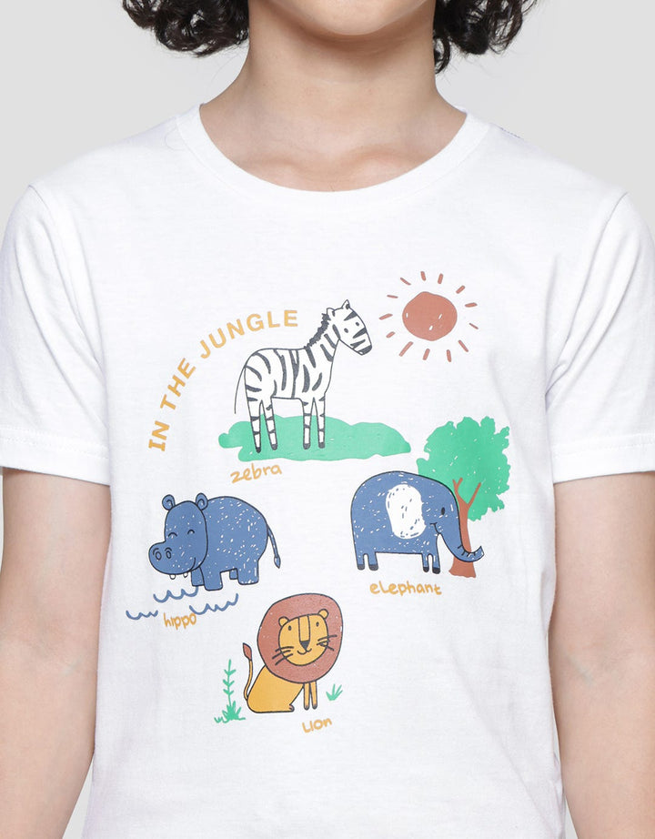 Little M Animal In The Jungle Kaos Lengan Pendek Anak Laki-Laki