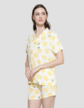 Nevada Lemon Yellow Baju Tidur Set Wanita