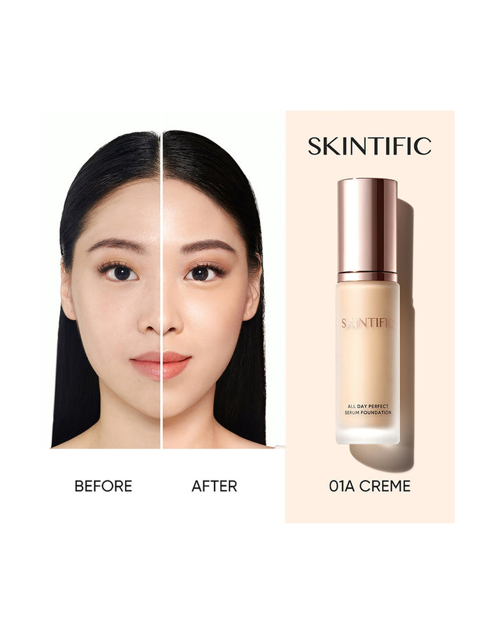 Skintific All Day Perfect Soft Matte Serum Foundation 01A Creme