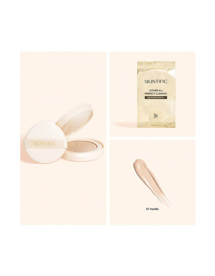 Skintific SPF35 PA++++ Lightweight Cushion Refill 01 Vanilla