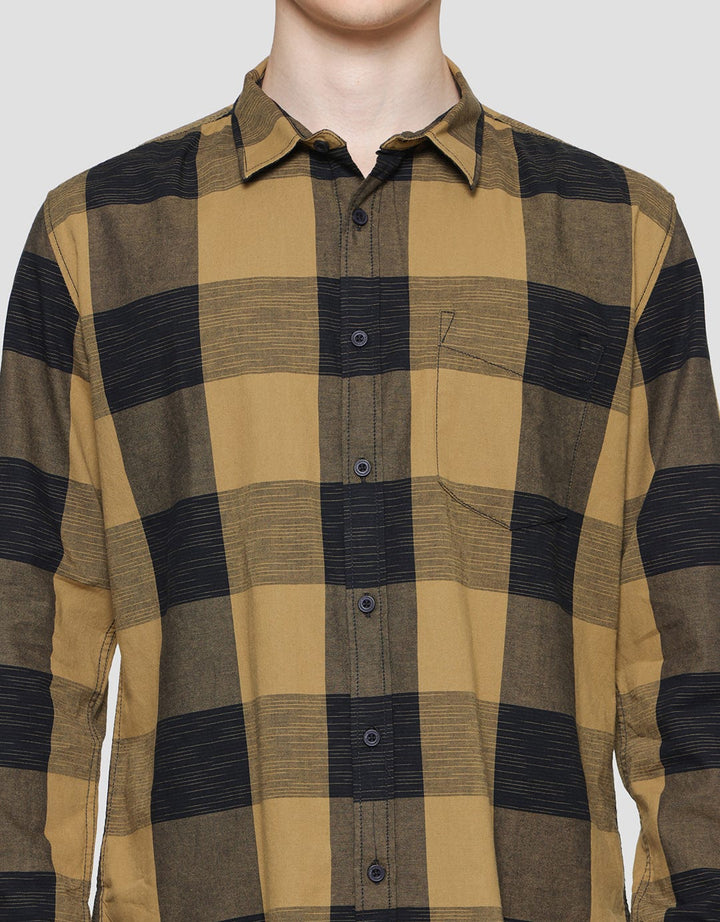 Gab's Check Reguler Kemeja Lengan Panjang Pria