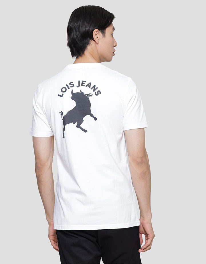 Lois Print Wording Brand Kaos Lengan Pendek Pria