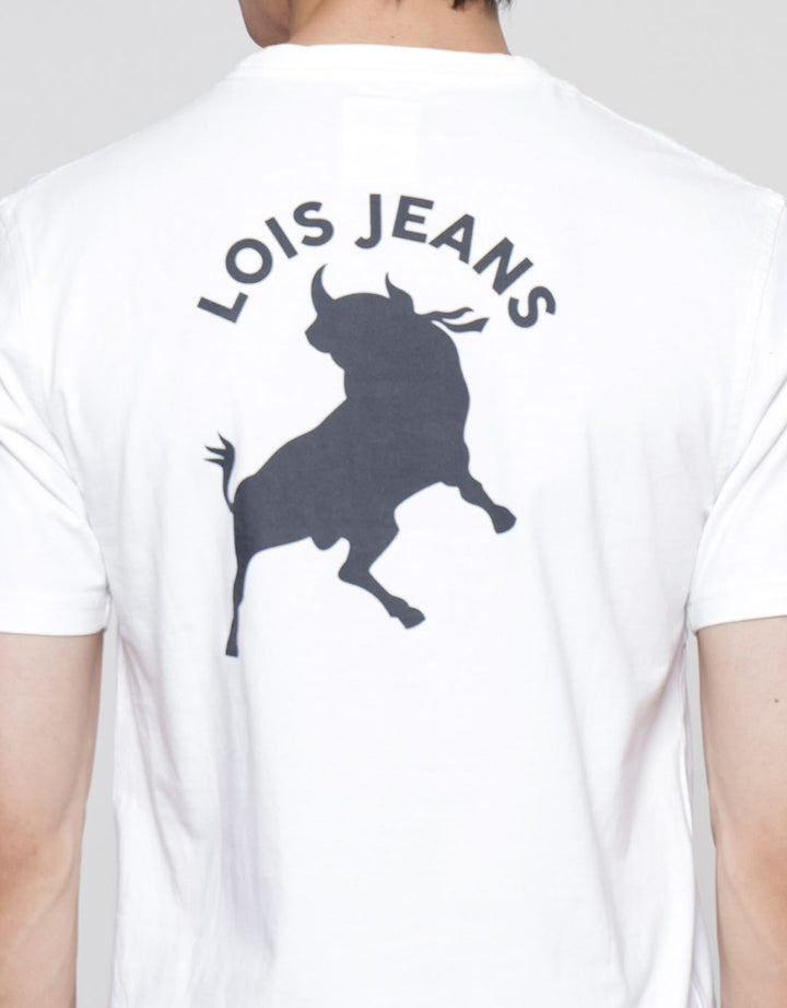 Lois Print Wording Brand Kaos Lengan Pendek Pria