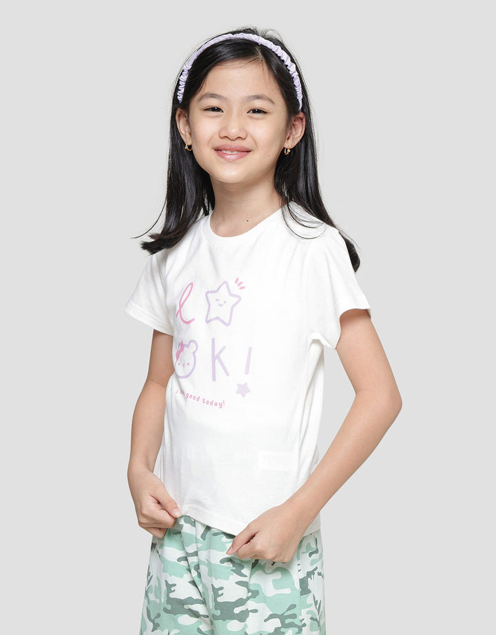 Little M Look Star And Bear Kaos Lengan Pendek Anak Perempuan