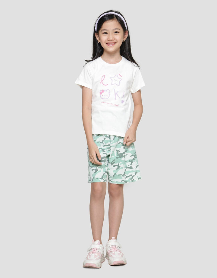 Little M Look Star And Bear Kaos Lengan Pendek Anak Perempuan