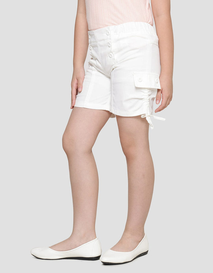 Little M Woven Serut Pinggir Kancing Depan Celana Pendek Anak Perempuan