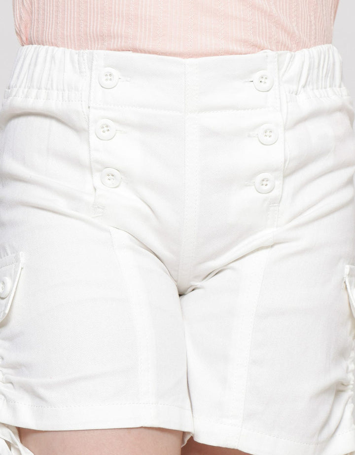 Little M Woven Serut Pinggir Kancing Depan Celana Pendek Anak Perempuan