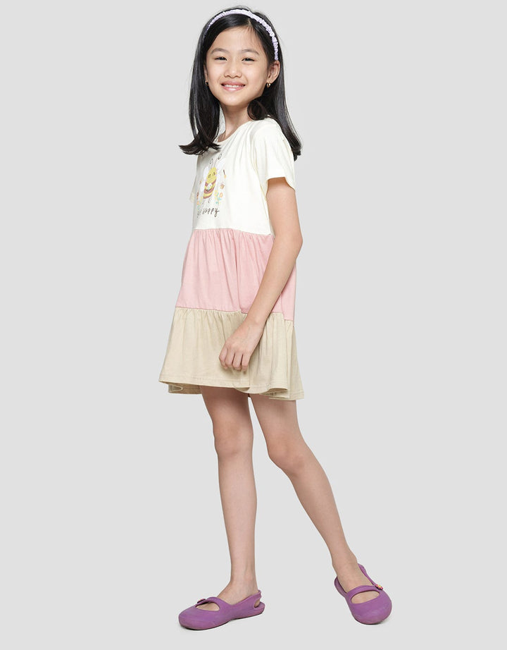 Little M Tritone Bee Dress Anak Perempuan
