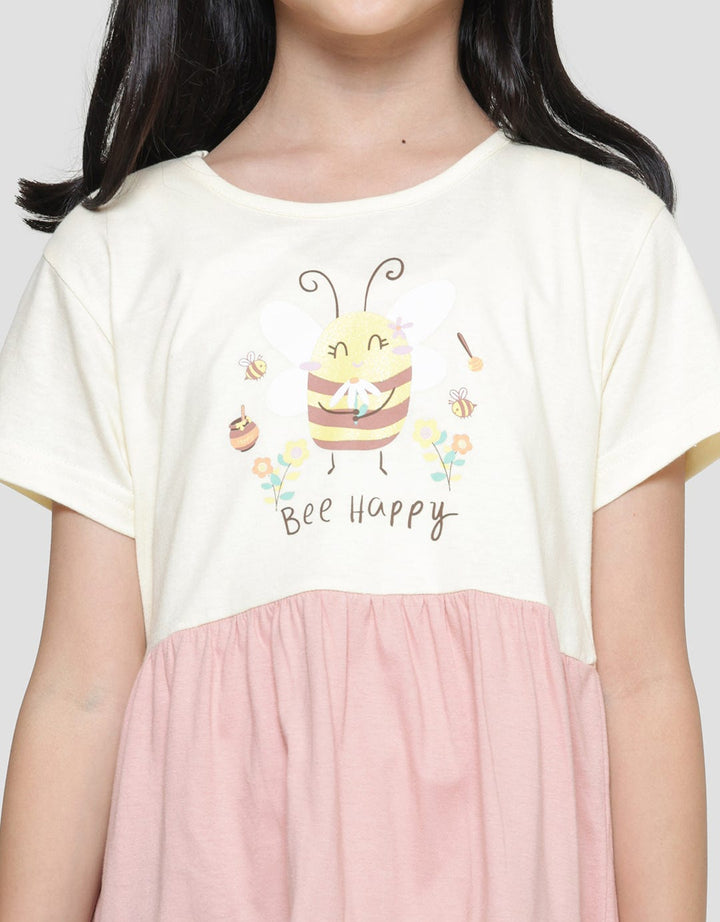 Little M Tritone Bee Dress Anak Perempuan