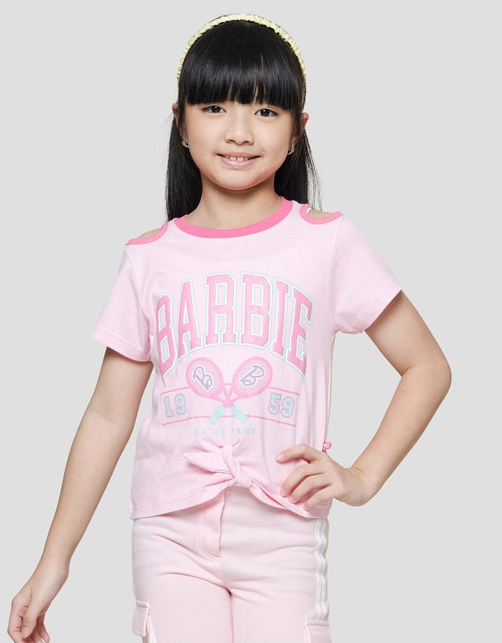 Character Barbie Offshoulder Girls T-shirt