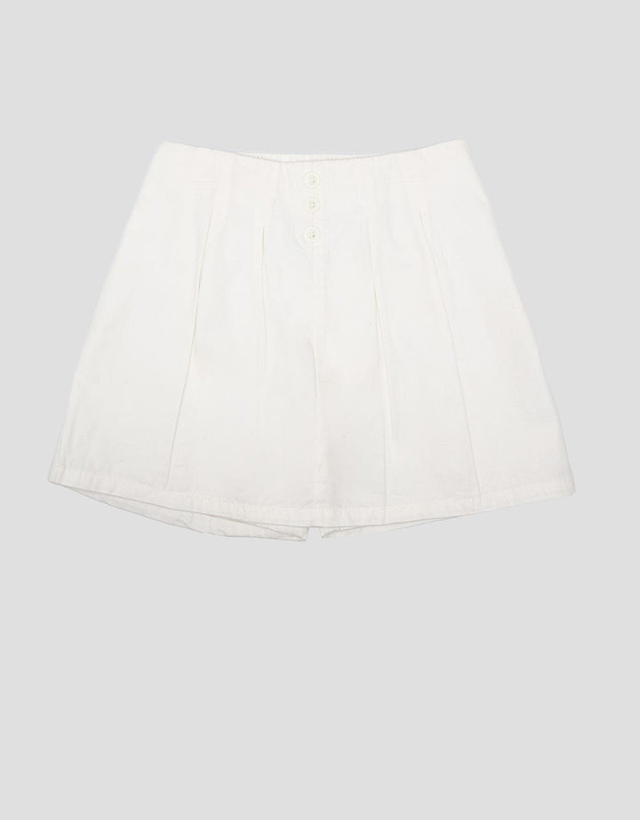 Little M Pleated Button Skort for Girls