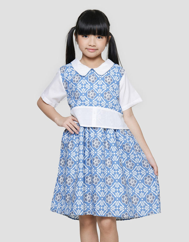 Sweet Miss Ceramic Batik Midi Dress Anak Perempuan