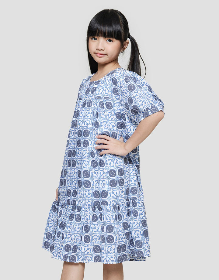 Sweet Miss Puff Sleeve Dress Batik Girls