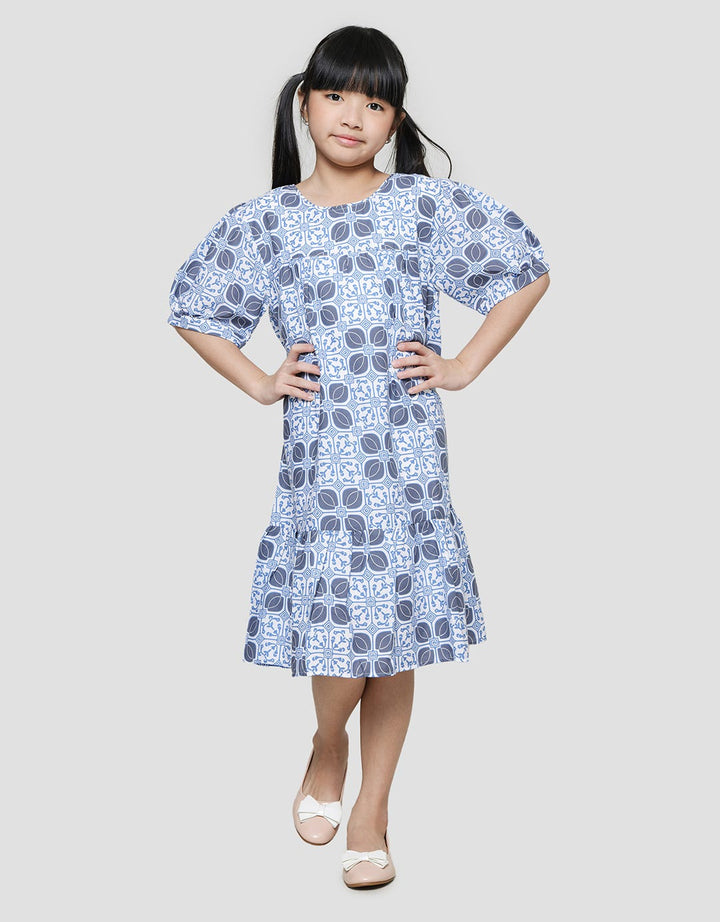 Sweet Miss Puff Sleeve Dress Batik Girls