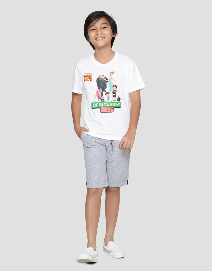 Character Minions Movie Poster Print Boys Short Sleeve T-shirt