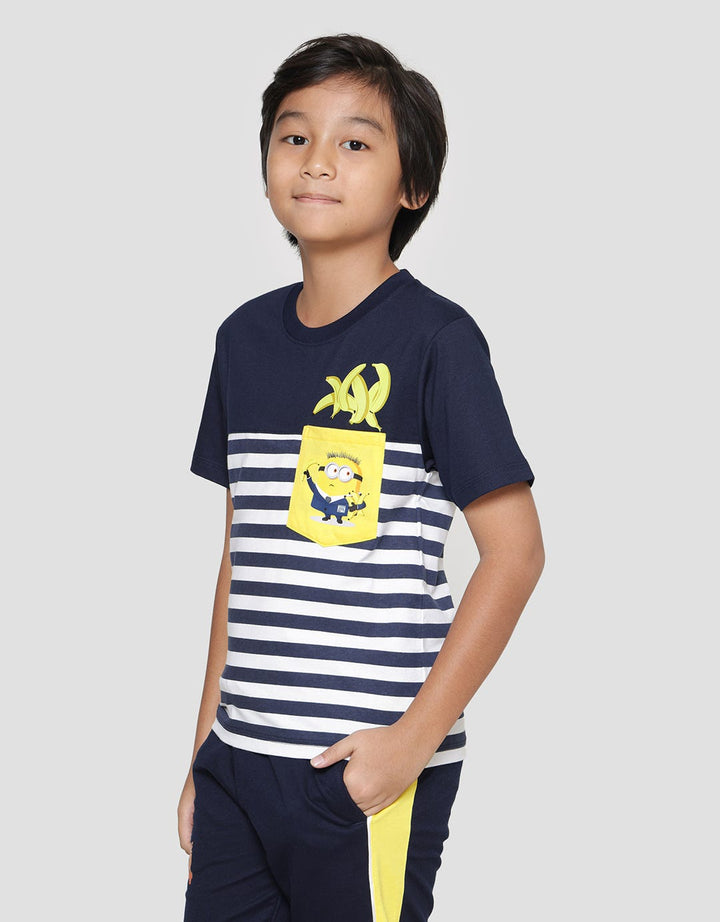 Character Minions Movie Salur Print Short Sleeve T-shirt for Boys
