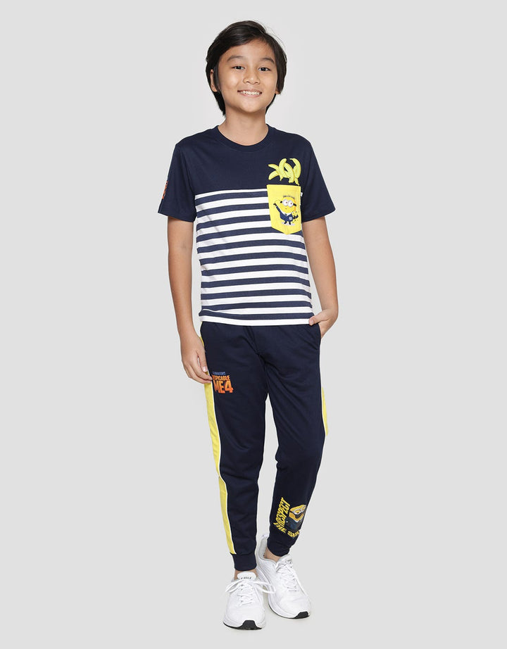 Character Minions Movie Salur Print Short Sleeve T-shirt for Boys