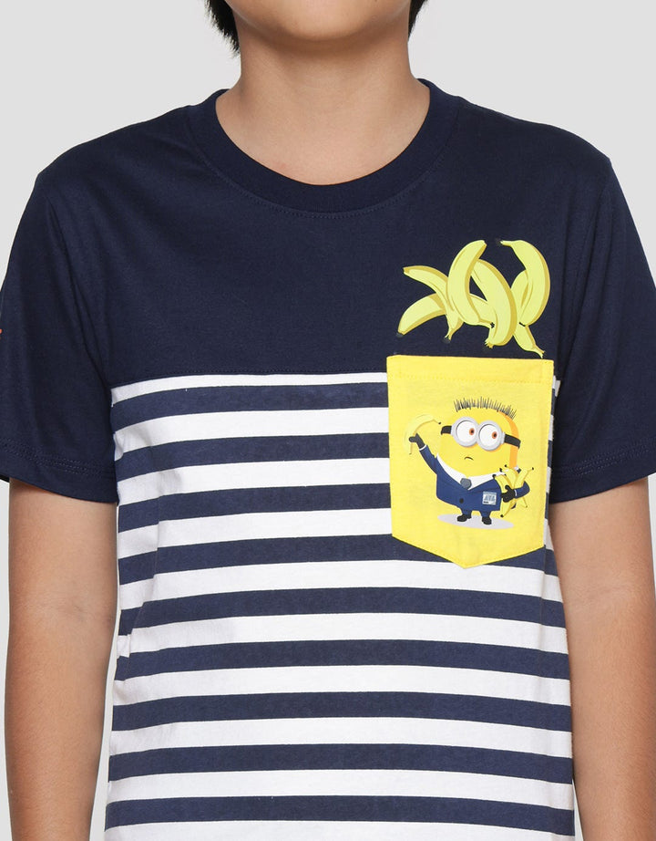 Character Minions Movie Salur Print Short Sleeve T-shirt for Boys