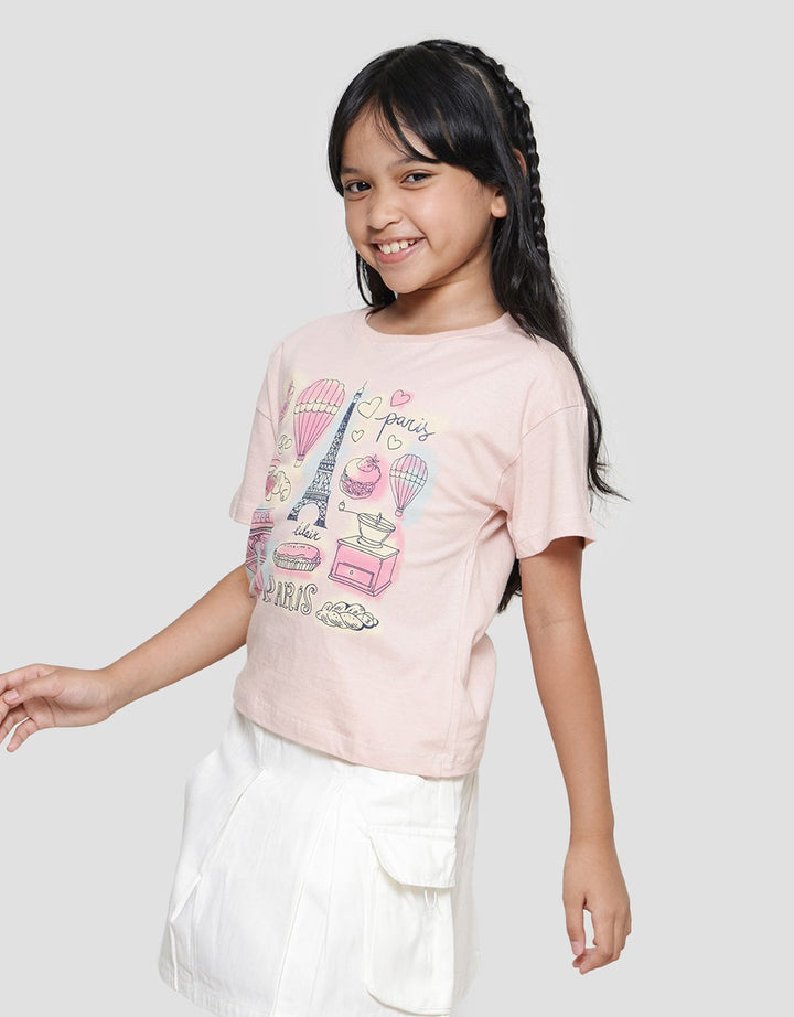 Aero Paris Kaos Lengan Pendek Anak Perempuan