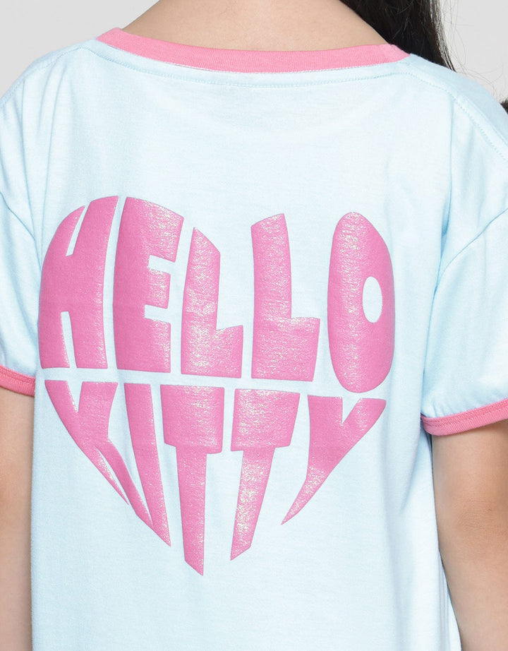 Character Hello Kitty Print Kaos Anak Perempuan