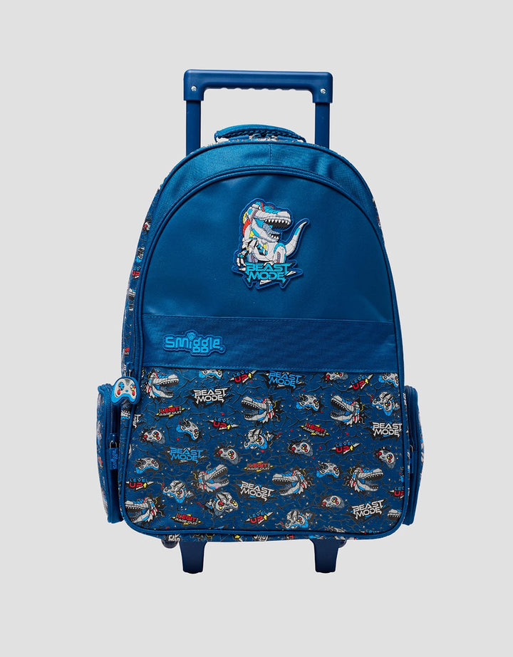 Smiggle Fly High Trolley Backpack With Light Up Wheels Game Beast Mode Anak Laki-Laki
