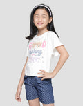 Little M Good Morning Bear 3 Kaos Lengan Pendek Anak Perempuan