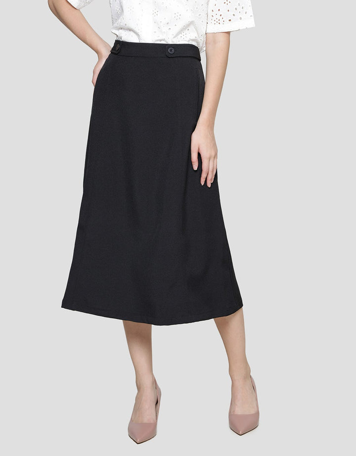 Connexion Two Button Rok Midi Wanita