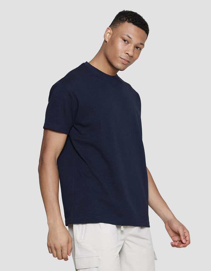 Cole Solid Melange Kaos Lengan Pendek Pria