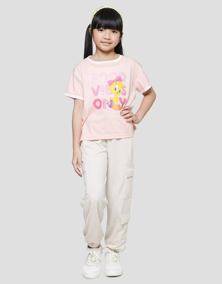 Character Good Vibe Tweety Kaos Anak Perempuan