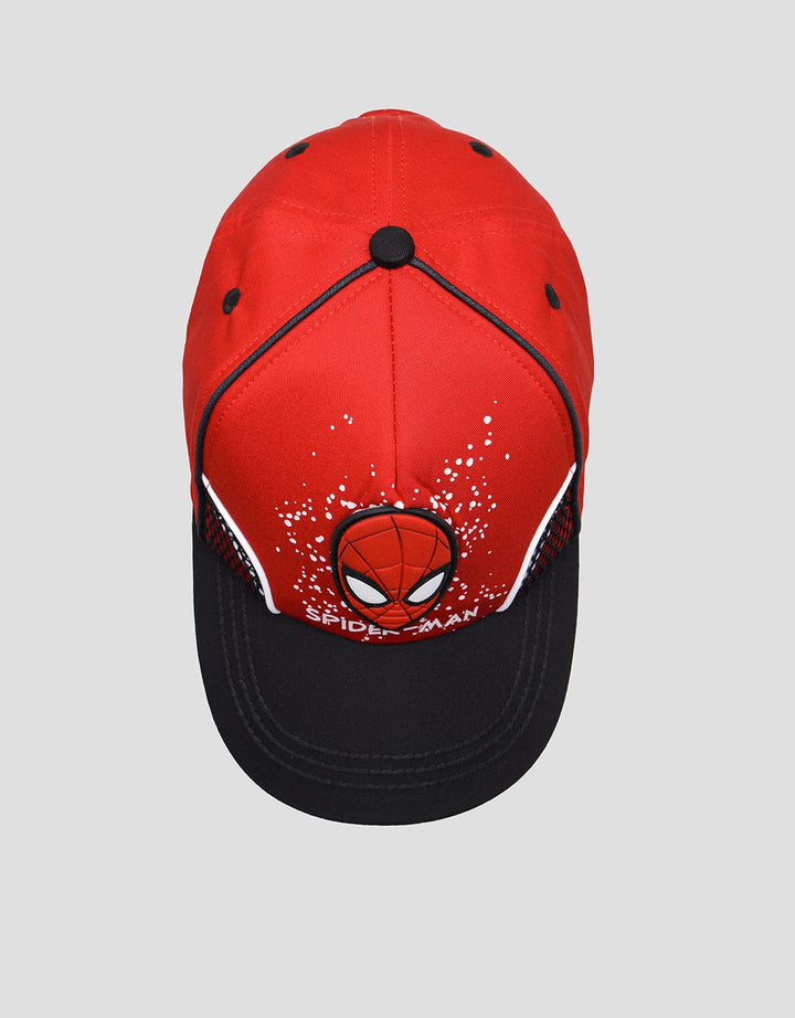 Marvel Spiderman Face Splash Mesh Topi Anak Laki-laki