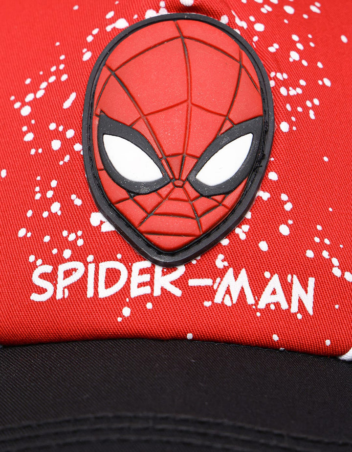Marvel Spiderman Face Splash Mesh Topi Anak Laki-laki