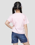 Aero Tencel Kantong  Kaos Lengan Pendek Anak Perempuan