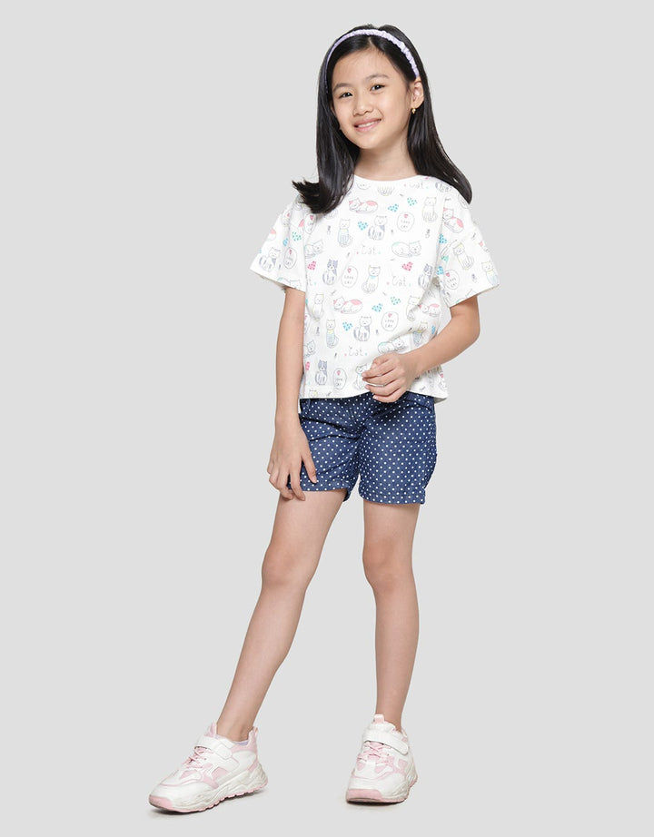 Aero Love Cat 1 Kaos Lengan Pendek Anak Perempuan