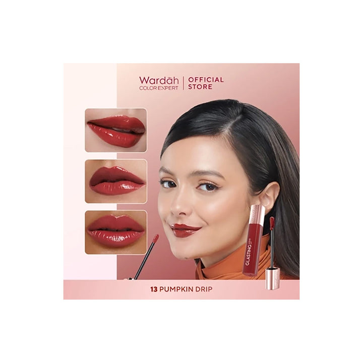 Wardah Glasting Liquid Lip 13 Pumpkin Drip 3.5 gr