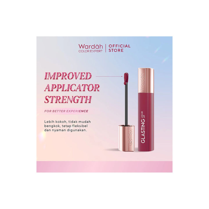 Wardah Glasting Liquid Lip 12 Shine Sorbet 3.5 gr