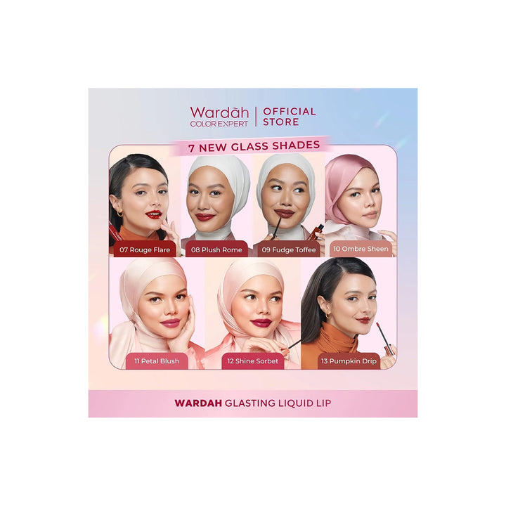 Wardah Glasting Liquid Lip 07 Rouge Flare 3.5 gr