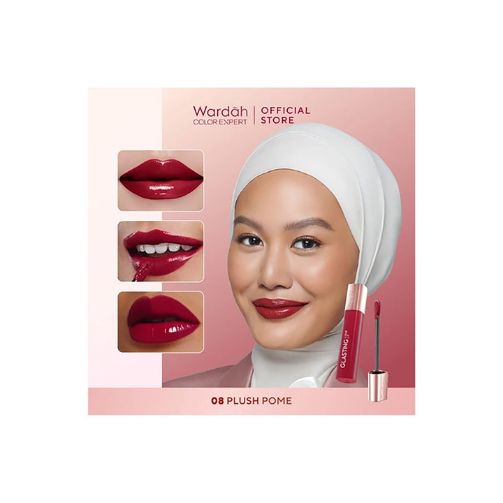 Wardah Glasting Liquid Lip 08 Plush Pome 3.5 gr