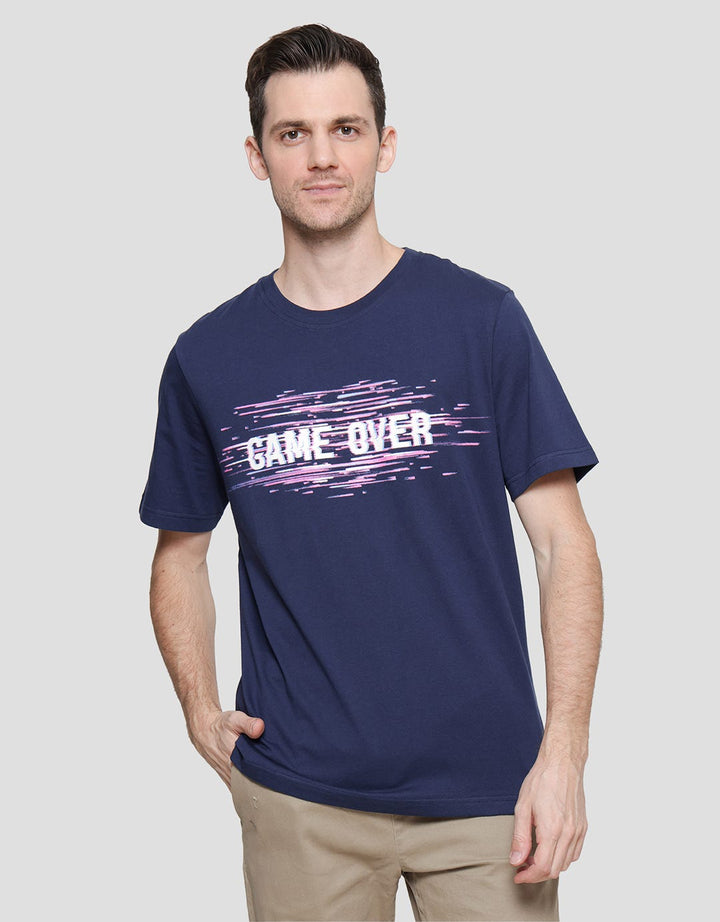 Nevada Wording Game Over Kaos Lengan Pendek Pria